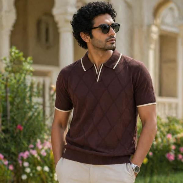 Rhombus Knit Polo